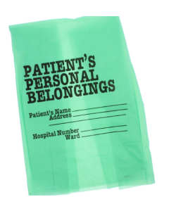 Patients Belonging Green Bags 24" x 39" (8 Rolls of 25)