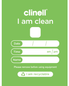 Clinell Clean Indicator Notepad Green 'I am clean' (4 x 250)