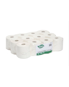 White 2 Ply Mini Centrefeed Toilet Rolls (12)