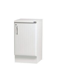 50cm Locking Base Cabinet - White Finish